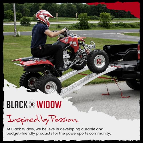 Black Widow Aluminum Folding ATV Loading Ramps, 1,500 lb, 7 Ft 5 in, 2-Pack - size: Pair
