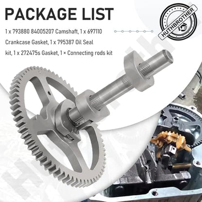 84005207 793880 Camshaft - for B&S 793880 793583 792681 791942 795102 Cam Replacement Kit with 795387 Oil Seal Ring and 697110 Crankcase Gaskets Engine camshafts