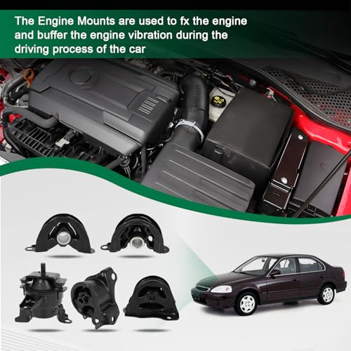SCITOO Engine Motor Transmission Mount Set for Honda for Civic 1996-2000 - size: 1996-2000 for Honda Civic 1.6L A6520