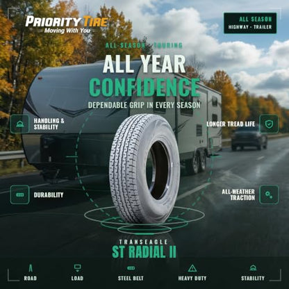 Transeagle ST II ST145/80R12 88/83L All Season E (10 Ply) Steel Belted Tire - size: 145/80R12