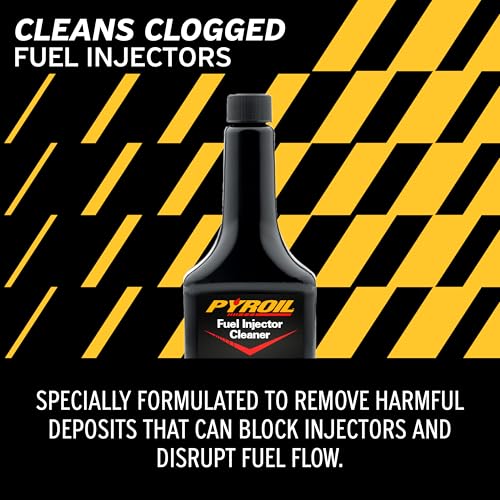 Pyroil Fuel Injector Cleaner, Cleans Deposits, Improves Engine Performance & Gas Efficiency, 12 Fl Oz (Pack of 12)