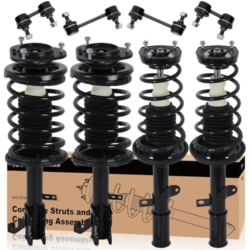 MOSTPLUS 8PCS Front Rear Struts & Sway Bar Links Kit Compatible for 1998-2002 Chevy GEO Prizm, 1993-2002 Toyota Corolla 271951 171953 K90124 K9545 - size: Front and Rear Struts+Sway Bar, style: 1993-2002 Corolla