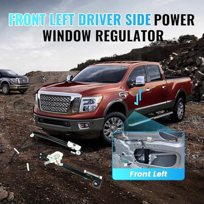 748-601 Front Left Driver Side Power Window Regulator with Motor 2 Pins - style: 748-601