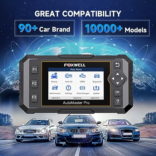 Upgrade of NT604, 2026 FOXWELL NT614 Elite OBD2 Scanner with 5 Resets (ABS Bleeding, EPB, Oil, SAS, Throttle), 4 Systems Code Reader, WiFi Update, AutoVIN, Live Data Car Scanner for DIY Mechanics