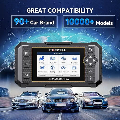 Upgrade of NT604, 2026 FOXWELL NT614 Elite OBD2 Scanner with 5 Resets (ABS Bleeding, EPB, Oil, SAS, Throttle), 4 Systems Code Reader, WiFi Update, AutoVIN, Live Data Car Scanner for DIY Mechanics