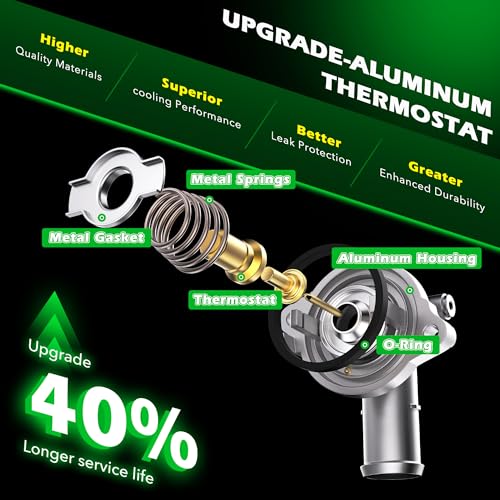 Aluminum Engine Coolant Thermostat Housing Assembly fit for Chryaler Dodge - size: 902-3035