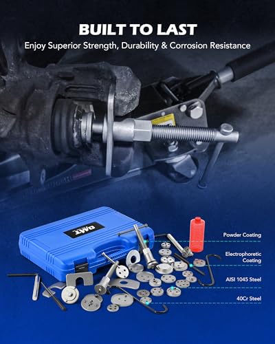 OMT 35pc Disc Brake Caliper Compression Tool Kit for Brake Pad Replacement - size: Advanced
