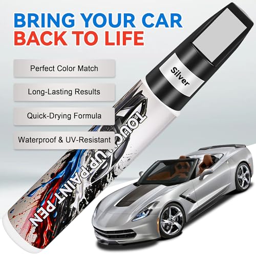 Touch Up Paint for Cars, Silver Car Paint Touch Up Pen, Car Paint Scratch Repair, Auto Paint Repair Pen, Professional Seamless Coverage, Color Accurate, Long lasting Adhension, Fast Drying - color: Universal Silver