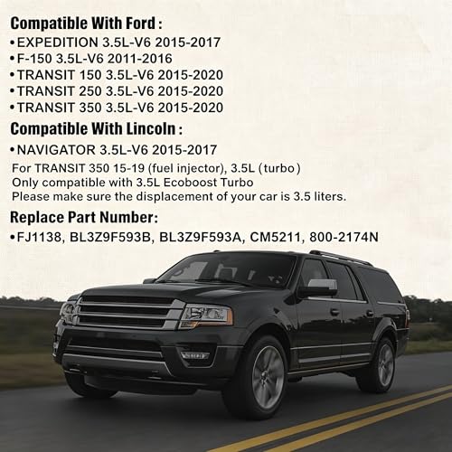 Fuel Injectors Compatible with Ford F150 Truck 2011-2016, Expedition Lincoln Navigator 2015-2017 3.5L V6 EcoBoost Turbo, Replace BL3Z9F593A BL3Z-9F593-B, Fuel Injection Set of 6