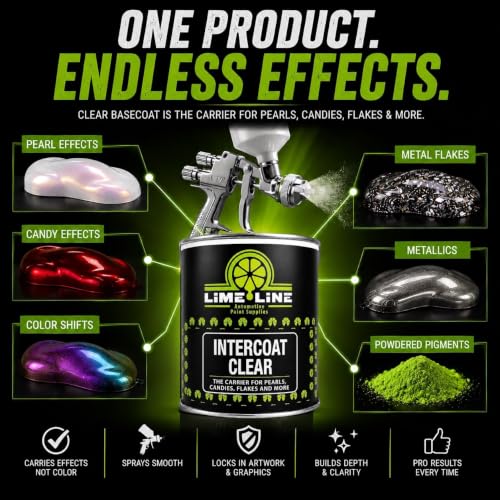 LiME LiNE Automotive Basecoat with Urethane Reducer Quart Combo Pack (Intercoat Clear Combo.) - color: Intercoat Clear Combo.