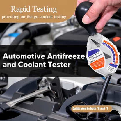 Coolant Tester, Car Coolant Tester, Automotive Antifreeze Tester, Dial Type Automotive Rapid Anti Freeze Tester Densitometer for Freezing Boiling Point Measurement