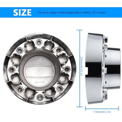 Wheel Center Hub Cap 560-2414 560-2415, Set of 4 | Front & Rear Hub Cover, 9 1/4" Diameter | Compatible with Dodge Ram 3500 Dually 1-Ton Truck 2011-2018 Replace # 68081010AA 2414 2415 - color: Set of 4, size: 560-2414 560-2415