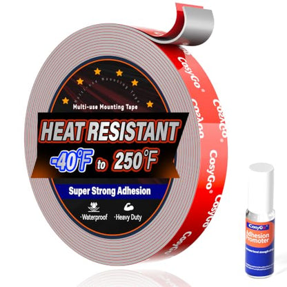 Double Sided Tape Heavy Duty, Permanent Bond Heat Resistant 0.5In - size: 1/2" / 12.7mm Width