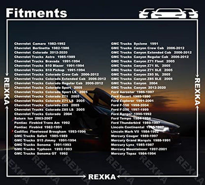 Rexka 15 Sets M8-1.25 Extruded U Nut & Body Bolts Screw Kits for GM Ford Chevy Buick GMC Cadilac Hummer Oldsmobile Pontiac Saturn Cars Trucks - size: One Size