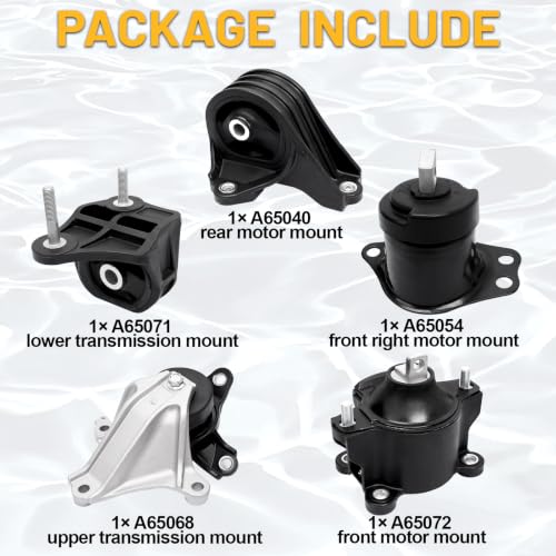 Engine Motor Transmission Mounts Fit for 13-17 Accord 2.4L Auto - size: 13-17 2.4L L4