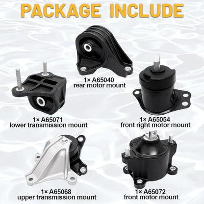 Engine Motor Transmission Mounts Fit for 13-17 Accord 2.4L Auto - size: 13-17 2.4L L4