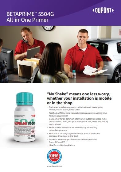 Automotive primer 5504G B Prime Glass Primer 125 mL with free 2 Applicator Sticks