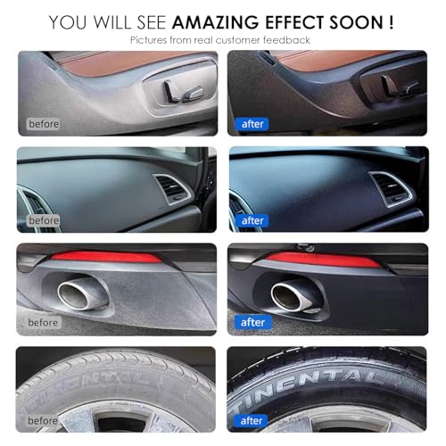 Black Trim Restorer, Plastic Restorer for Cars, Faded Bumper Repair Paste