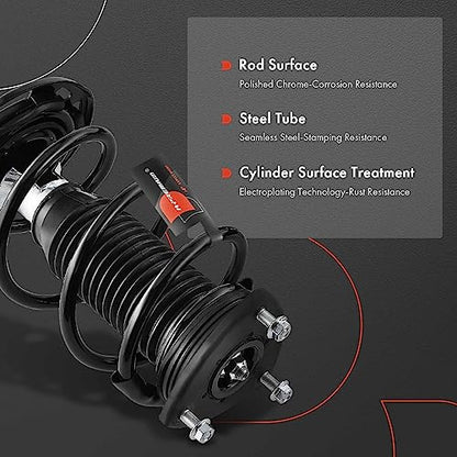 A-Premium Front Complete Strut Assemblies with Coil Springs, Set of 2 - style: Front Struts fit Mazda 3 2014-2018