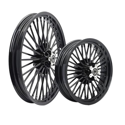 TOFR 19x2.5 16x3.5 Fat Spoke Wheels Black For Harley Sportster XL883N 10-22 - size: Front:19x2.5 Rear:16x3.5