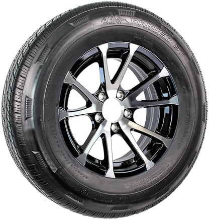 eCustomrim Radial Trailer Tire Rim Assembly ST215/75R14 LRC Black 5 Lug