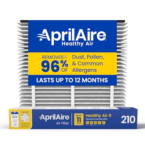 Genuine AprilAire 210 Replacement Filter for AprilAire Whole-House Air Purifiers - MERV 11, Clean Air & Dust, 20x25x4 Air Filter (Pack of 1)