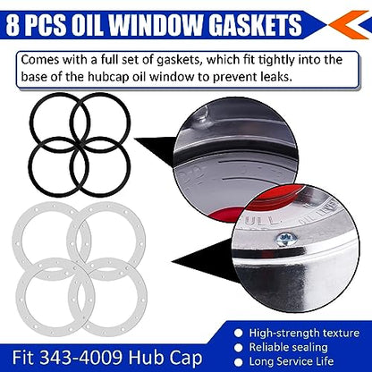 CheeMuii 4Pack 359-5995 Hub Cap Window Covers Kit Fit for 343-4009 Hub Cap (Pack of 2) - size: 3.5 Inches (Pack of 2)