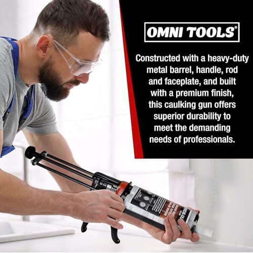 LAUCO Epoxy Gun Dual Cartridge 200 ml, Dual Cartridge Epoxy Gun, Manual Dual Cartridge Epoxy Gun for Panel Bonding Adhesive Applicator, Fillers, Structural Epoxy, Plastic Repair Adhesives (Black) - color: Black
