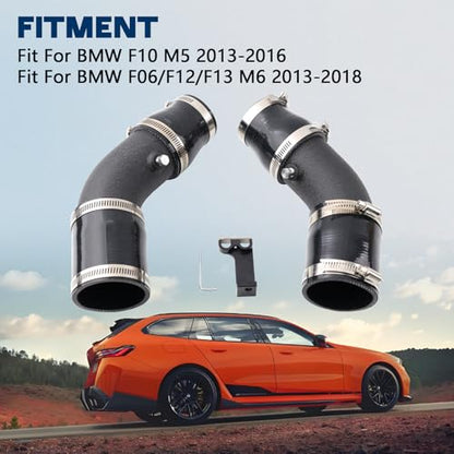 Intake Turbo Charge Pipe Compatible With 2013-2018 BMW M5/M6 F10 F06 F12 F13 S63 V8 4.4L Turbocharged
