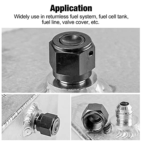 EVIL ENERGY 3AN Flare Cap Block off Fitting Plug Black 2PCS - size: 3AN
