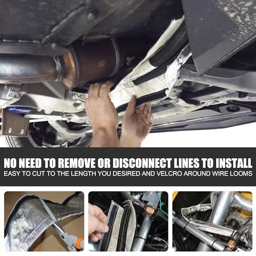 Heat Shroud Sleeve, 3/4" x 10FT Heat Shield Sleeve for Fuel Line & Wire - size: 3/4"I.D.x 10FT