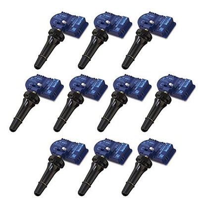 MORESENSOR Compact PRO Series Dual Frequency Universal Programmable TPMS Tire Pressure Sensor 10-Pack | 315 + 433 MHz | Snap-in Rubber Valve | TX-K002-BL-10