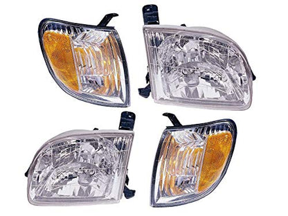 APA Replacement Headlight with Signal Light 00 01 02 03 04 2000 2001 2002 2003 2004 Tundra Set Passenger RH + Driver LH - color: 2000-2004 Tundra (Regular, Access Cab) Combo