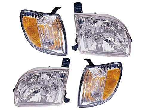 APA Replacement Headlight with Signal Light 00 01 02 03 04 2000 2001 2002 2003 2004 Tundra Set Passenger RH + Driver LH - color: 2000-2004 Tundra (Regular, Access Cab) Combo