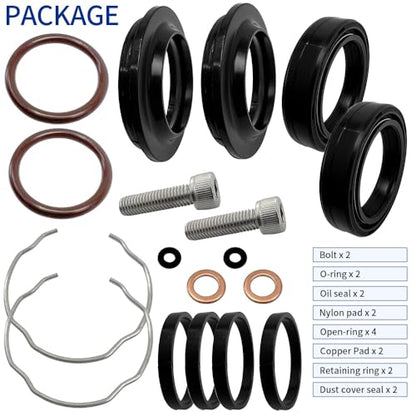 39mm Fork Seals Rebuild Kit For Dyna Wide Glide Sturgis Police Low Rider Sportster 883 1200 Sport Glide Low Rider Iron 883 Forty Eight 1988-2015 OEM#495607