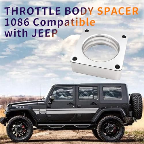 Throttle Body Spacer Replacement for Jeep Wrangler TJ YJ 1987-2006, Throttle Body Spacer Compatible with Cherokee XJ 1984-2001