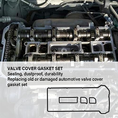 Car Engine Valve Cover Gasket Set,Valve Cover Gasket Kit Set Compatible with Lincoln Mercury Mazda Ford Escape Ranger,Replacement OEM# VS50639R1,LF02-10-230 Seal Engine Cover
