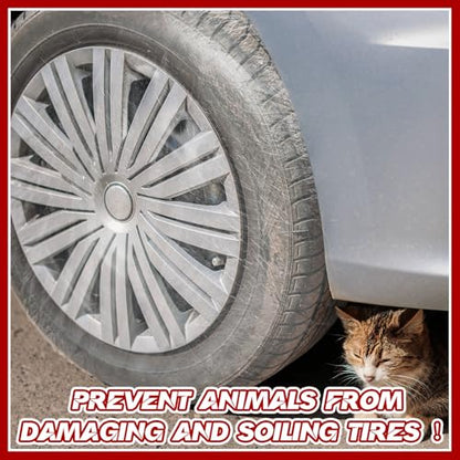 DaisyInner 100 Pcs Disposable Car Tire Covers Plastic Waterproof Tire Wheel Protector for Car Truck SUV Trailer Camper Universal Covering