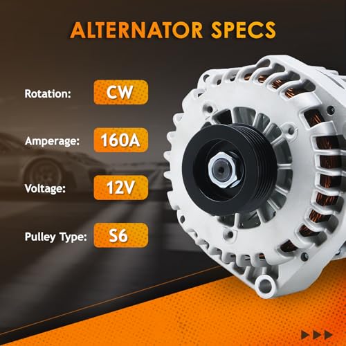 DynaVim Parts New Alternator Fit for 07-14 Cadillac Escalade 6.0 6.2 - size: 8301N