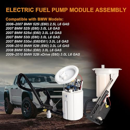 Fuel Pump Module Assembly w/Fuel Filter Compatible with BMW E60