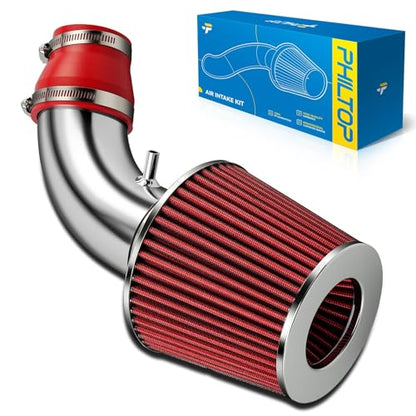PHILTOP Cold Air Intake Red Tube Compatible With 2001-2009 PT Cruiser 2.4L Naturally Aspirated, Red - color: Red, size: 2001-2009 PT Cruiser 2.4L Naturally Aspirated