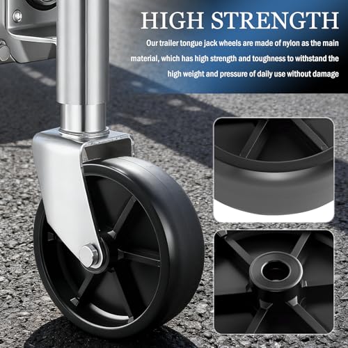 6" Trailer Jack Wheel Replacement, Upgraded Trailer Tongue Jack Wheel