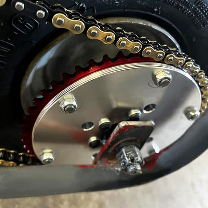 Universal 35 Chain 65T Split Sprocket with Adapter for Predator 212cc 196cc 79cc Go Kart Mini Bike CT200U-EX CT200U BT200X CT100U MB200 MBX11 Motorcycle Black - size: 65 tooth, style: Black
