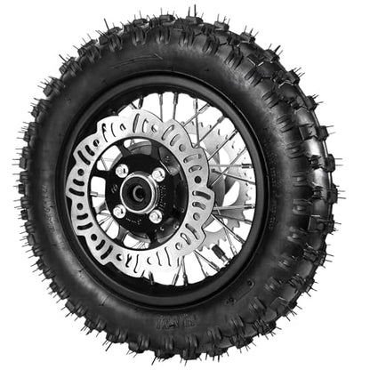 TDPRO 10" Rear Wheel 3.00-10 Tire Rim Disc Brake Assembly for Apollo Dirt Pit Bike CRF50 XR50 - size: Rear