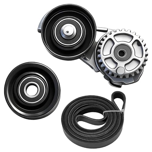 Serpentine Belt Kit With Tensioner And Idler Pulley For Ford - size: Ford Crown Vic, Lincoln Town Car 4.6l (00-02)