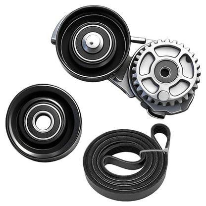 Serpentine Belt Kit With Tensioner And Idler Pulley For Ford - size: Ford Crown Vic, Lincoln Town Car 4.6l (00-02)