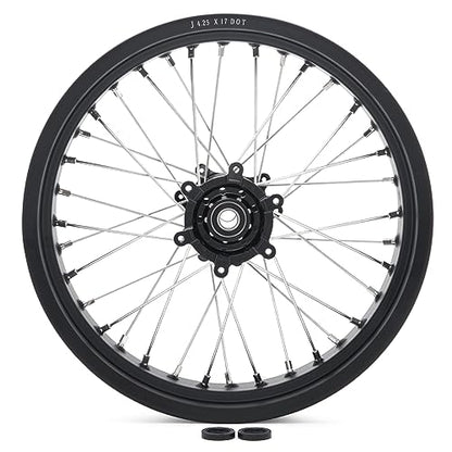 TOFR 17"x4.25" CNC Spoke Rear Wheel Rim Hub for Sur-Ron Ultra Bee Black - color: Black, size: N/A Front 17" Rear