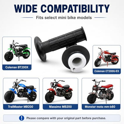 7/8" Handle Twist Throttle Cable Kit Compatible with Coleman 200cc CT200U MB200 CT200U-EX BT200X Predator 196cc 212cc 6.5hp Mini Bike, Throttle Grip with Motorcycle Cruise Control