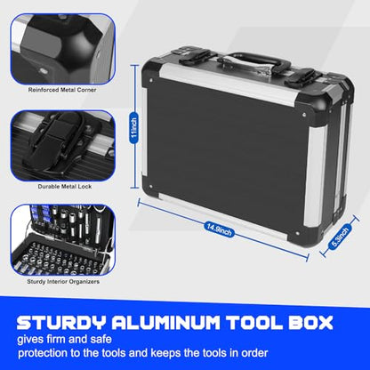 Prostormer 240-Pieces Mechanic Tool Set with Aluminium Tool Box