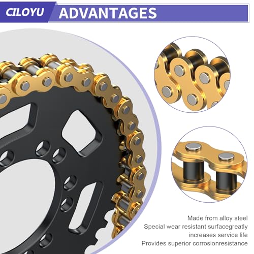 #35 Go Kart Chain 3 Feet 95 Links for Go Cart Mini Bike Dirt Bike - color: Gold